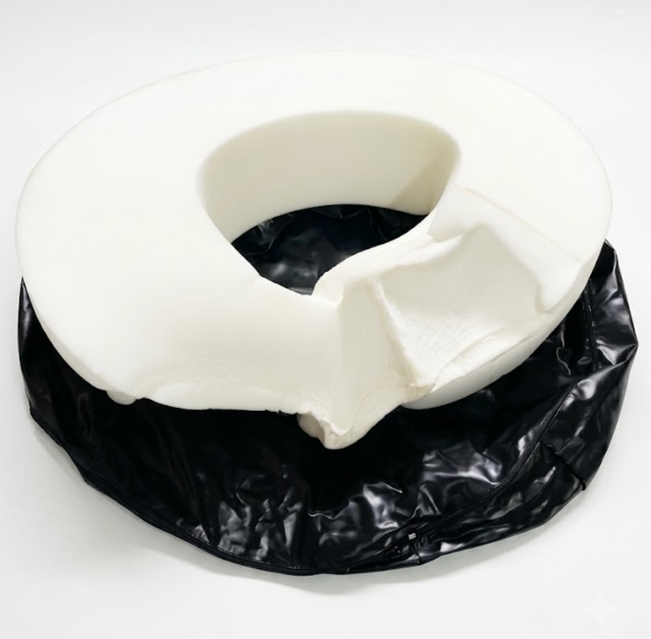 White Foam Circle Wreath Form Large Solid Foam Ring With Black Cover, Size 43"x43"x8"