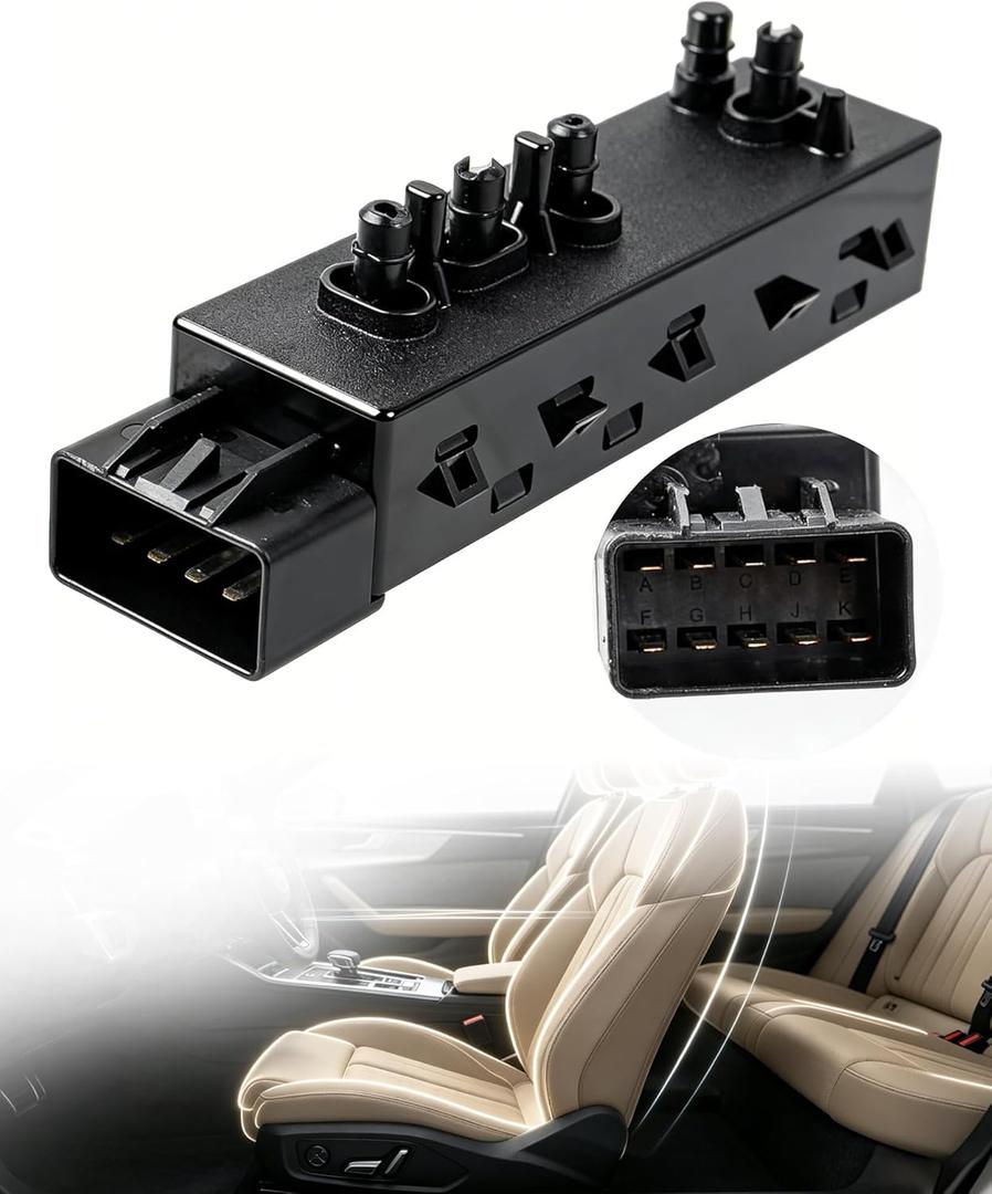 Upgraded Silverado/Sierra/Yukon Front Right Passenger 8 Way Power Seat Control Adjustment Switch Compatible with 2007-2013 Sierra Yukon Avalanche Silverado Suburban Lacrosse, 12451498