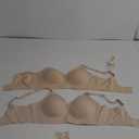 Vertvie Wireless Bras for Women Full Coverage Supportive Seamless Bralettes No Underwire Push Up Comfort Soft T-Shirt Bra (L, Nude+sand)