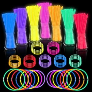 JICUICUI Glow Sticks Bulk Party Pack- Ultra Bright 50pk Glow in the Dark Party Supplies, Neon Party Favors, Glow Sticks Party Supplies Glow Necklaces and Glow Bracelets with Connectors
