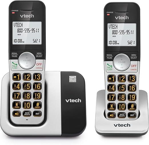 VTech Cordless Phone 2Handset with Large Display and Big Buttons, DECT 6.0 with Caller ID/Call Waiting, Full Duplex Speakerphone, ECO Mode, Last 10 Number Redial, Easy to Use,VG2312