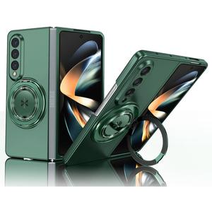 Compatible with Samsung Galaxy Z Fold 4,Magnetic Stand Ring Holder Shockproof Slim Cell Cover Protective,Phone Cover Case for Samsung Galaxy Z Fold 4 5G (Green)