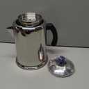 Farberware Classic Stainless Steel Coffee Percolator, 12 Cup, Silver with Glass Blue Knob, 7.28"D x 8.86"W x 10.83"H