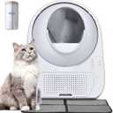 CATLINK 2025 Upgrade Automatic Cat Litter Box Self Cleaning for Multiple Cats with Mat, Double Odor Removal, Cat Litter Box for Cats from 3.522 lbs