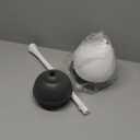 Clorox Toilet Plunger with Hideaway Holder Caddy Heavy-Duty Compact Design with Non-Skid Rubber Base for Bathroom Convenient Storage Toilet Unclogger, 6.5x19.5-Inch, White