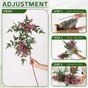Juxdp 4 Pcs Artificial Nandina Berry Stem for Vase - 36" Realistic Faux Berry Spray, Fake Plant Branches with Stems for DIY Bouquet, Shower, Farmhouse, Mantel, Home Decor (Dusty Plum)