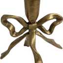 Bow Candle Holder, Bow Metal Taper Candle Holder 5" H x 4.81 W, Gold, Black, Decorative Candle Holders for Centerpiece, Table, Wedding (Gold)