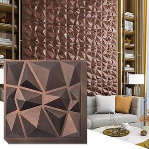 Art3d Decorative 3D Wall Panels in Diamond Design, 12"x12" Antique Copper (33 Pack)