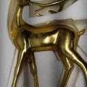 Newman House Studio Gold Reindeer Christmas Decoration Indoor - Large Christmas Reindeer Decor Statue 11 * 6.9 * 20.9 Inch