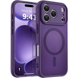 MOCCA Magnetic for iPhone 17 Pro Max Case, (Compatible with Magsafe) (16FT Military Grade Protection) Full Camera Protection Anti-Fingerprint Slim Translucent Matte Phone Cover 6.9",Deep Purple MOCCA Magnetic for iPhone 17 Pro Max Case, (Compatible with Magsafe) (16FT Military Grade Protection) Full Camera Protection Anti-Fingerprint Slim Translucent Matte Phone Cover 6.9",Deep Purple