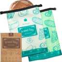 Bread Bags for Homemade & Sourdough Bread Loaf, 2 Pack Reusable Bread Bags, Freezer Safe, Breathable Fabric, Zip & Clip Locking