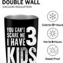 GOOMI Father of 3 Gift from Kids, Dad of 3 Gifts, 20 OZ Stainless Steel Insulated Tumbler