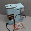 Single Serve Coffee Maker with Built-in Detachable Milk Frother, Iced and Hot Coffee Machine for K Cup & Grounds, 40oz Removable Water Reservoir, 6 Cup Sizes, Fits 7.3" Travel Mug, Teal