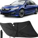 EcoNour Windshield Sunshade & Window Tint for Honda Accord 2013 2014 2016 2017 | Front Windshield Sun Shade UV Heat Blocker | Foldable Car Sun Visor Protector Interior Cooling Accessories