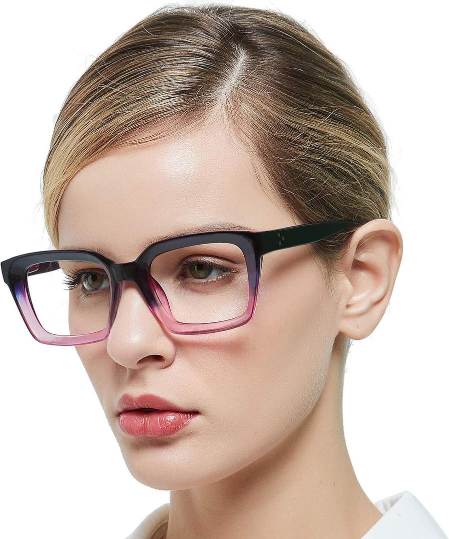 MARE AZZURO Women's Reading Glasses Stylish Readers 0 100 125 150 175 200 225 250 275 300 350 400 500 600 (Purple 1.25)