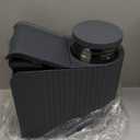 Gardner Pet Gravity Cat Food Feeder and Water Dispenser Stainless Steel Bowls Two-in-One Set Large Capacity Automatic Feeder for Pets Dogs, Puppies, Kittens-(0.8 Gallons x 2) (Black Grey)