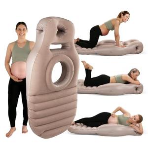 Toggloo Inflatable Pregnancy Pillow, Full Body Maternity Airbed/Float with Hole for Tummy, The Best Pregnancy Pillow for Sleeping Prone, Maternity Pillow and Pregnancy Must Haves, Gray