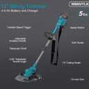 Electric Weed Wacker Cordless, Battery Powered Weed Eater String Battery, 21V Electric Weed Eater, for Lawn, Bush Trimming(with 2 x 4.0Ah Batteries and Fast Charger Included) (Blue)