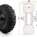 L-faster 24V 36V 48V 350W Wheelbarrow Cart Gear Hub Motor Kit Off Road 14.5 Inch Wheel (24V 350W)