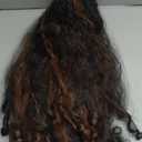 Afro Wig V Part Kinky Curly Wigs for Black Women, 180% Density Wear and Go Glueless Wig with Unique Bouncy Curls in the End, Synthetic No Leave out Clip in (#1BH30 Highlights Brown, 24 Inch)