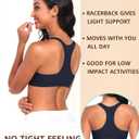 Werkiss Wireless Bralettes Natural Lift Racerback Bras for Women No Underwire Light Support Sports Bra (XL)