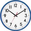 HZDHCLH Wall Clock Blue,Silent Wall Clocks Battery Operated 8 Inch Modern Non Ticking Analog Clock Decorative for Kitchen Bedroom Living Room Office Classroom