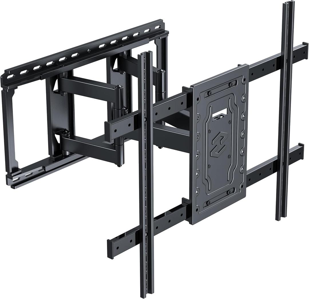 TV Wall Mount for 32"-100" up to 220 lbs, USX MOUNT Full Motion TV Mount with Swivel Tilt Dual Articulating Arms, Pre-Assembled Universal Wall Bracket, Max VESA 800x600mm, 12-24 Wood Studs