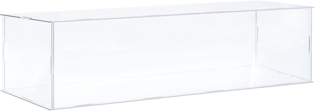 MECCANIXITY Acrylic Display Case Plastic Box Clear Assemble Dustproof Showcase 16x6.3x4.1 Inch for Collectibles Items