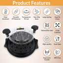 Chicken Shredder Tool Twist with Brush -10" Large Chicken Breast Meat Shredder Machine – BPA-Free Meat Grinder with Removable Tray, Non-Slip Suitable for Pork, Beef, Chicken - Dishwasher Safe (Black)