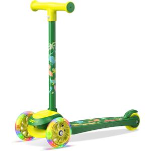 3 Wheel Scooter for Kids, Smooth Light Up LED Front Wheels, Wide Anti Slip Deck, Rear Foot Brake, Easy Lean to Steer Maneuvering, Indoor & Outdoor Ride On Toys for Ages 2 Up,