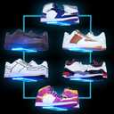 DILIBRA Set of 6 Floating Shoe Display Shelf with Lights, Glow Color Changing Clear Acrylic Shoe Shelf for Wall, Levitating Sneaker Shelves Wall Mount for Display Your Top Shoes Collection