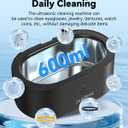 JeaTone Ultrasonic Jewelry Cleaner, 46KHz Sonic Jewelry Cleaner Machine for All Jewelry, Eyeglasses, Retainers, Dentures, Rings, Watches, Earrings & More, 304 Stainless Steel 20oz Cleaning Pod (Black)