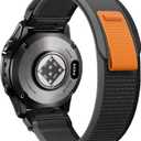 Compatible with Garmin Fenix 6 Pro/6/7/7 Pro/5/5 Plus Bands, 22mm Quickfit Nylon Sport Replacement Watch Bands compatible with Forerunner 945/935/Approach S60/S62/Instinct 2 (Black Grey)