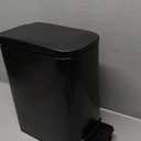 Cesun Small Bathroom Can with Lid Soft Close, Step Pedal, 6 Liter / 1.6 Gallon Stainless Steel Garbage Can with Removable Inner, Anti-Fingerprint Finish (Matt Black)