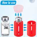 AceOrbit 6 Sets 3ml Glass Protective Vial Cap and Case Combo, Assorted Colors Reusable Lids Cover for 3ml Vials, Suitable for Traveling and Storage, Easy to Clean Leakproof Dust Resistant
