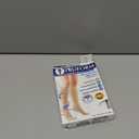 Truform 20-30 mmHg Compression Stockings for Men and Women, Thigh High Length, Dot Top, Closed Toe, White, Small