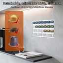 4 Sets Adhesive Coffee Capsule Holders, ABS Wall Mounted Coffee Pod Holders with Adhesive Strips and Extended Fixed Brackets Suitable for Storage & Displaying