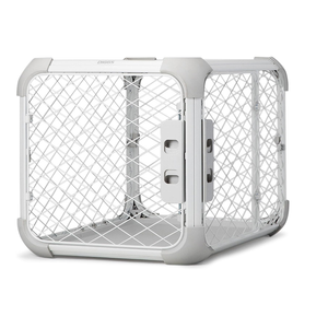 DIGGS Evolv Dog Crate - Slim, Durable Dog Kennel with Removable Ceiling Panel and Modular Design - Safe, Stylish, and Convenient (Ash, Medium)