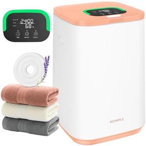 RESIMPLE Towel Warmer for Bathroom, 23L Large Hot Towel Warmers Bucket with LED Display, 3 Heating Modes, Up to 24 Hour Delay, Luxury Towel Heater for Oversize Bathrobes Blankets - Orange