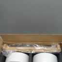 Ceramic Raised Double Bowls Set with Stand, Food & Water Bowls for Large Breed Dogs, Weighted Dog Dishes, Pet Bowl(8.2'',60OZ, White)