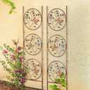 Set of 2 Butterfly Metal Garden Trellis for Climbing Plants, Decorative Vegetables Flowers Vine Trellis for Outdoor Patio 55'' H x 12.4'' W