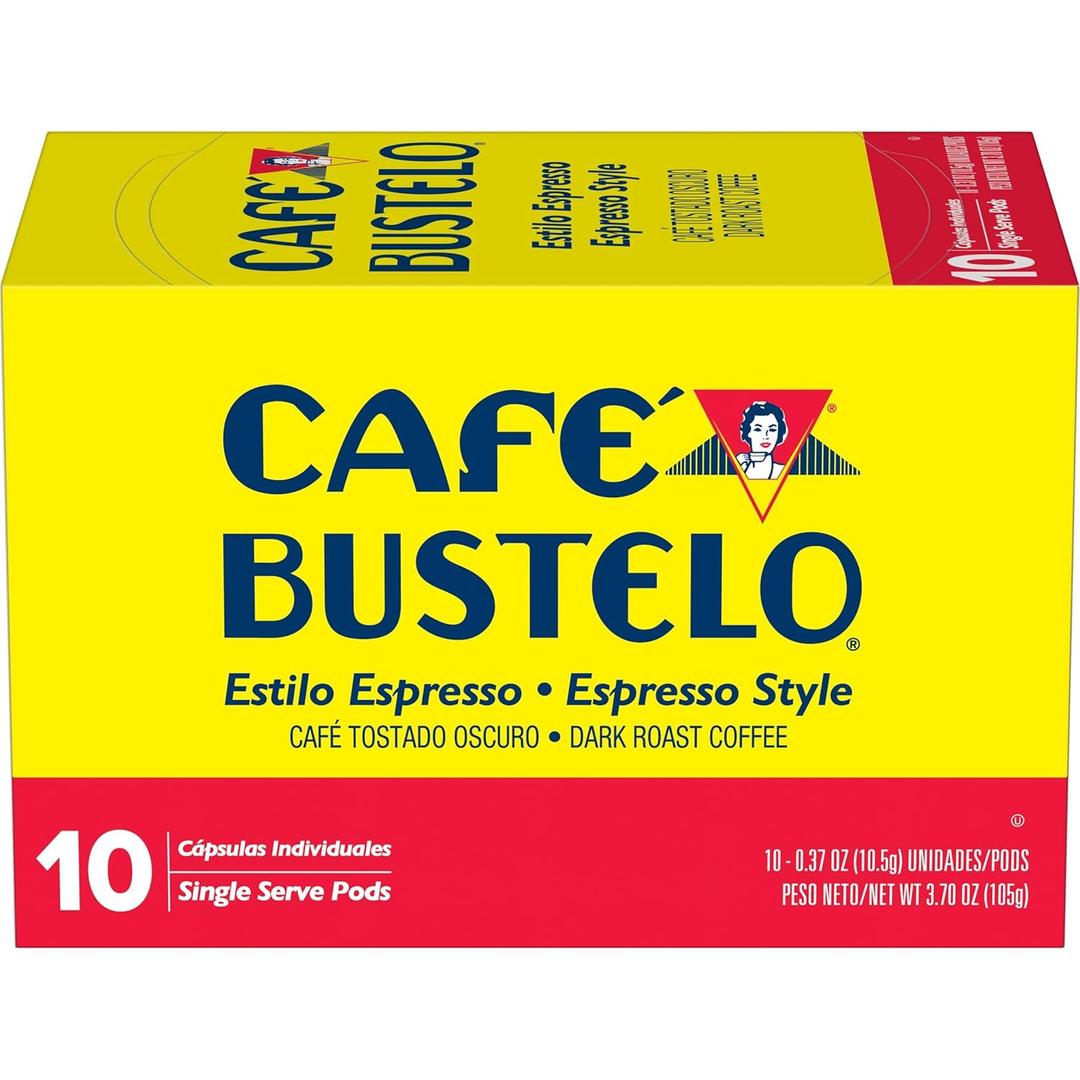 2 x Caf Bustelo Espresso Style Dark Roast, Single Serve Coffee Pods, 10 Count (Pack of 1) (EXP 12/08/26)