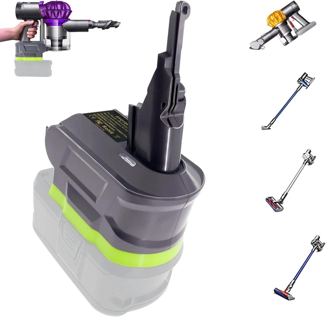 URUN 2-in-1 V7/8 Adapter for Ryobi 18V Lithium Battery Convert to for Dyson V7/8 Handheld Vacuum Cleaner Battery Compatible with V7/8 Animal V7/8 Absolute V7/8 Motorhead Pro V7/8