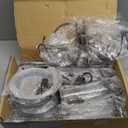 6-Hook Bird Feeding Station, Steel Multi-Feeder Kit Stand for Attracting Wild Birds w/ 4 Bird Feeders, Bird Bath, Mesh Tray and Squirrel Guard Baffle94 Inch