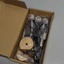 Halloween Decorations Indoor, Set of 3 Sizes Fabric Ghosts with Spiderweb Witch Hats, Primitive Wood Ghost Kit for Table Centerpiece Farmhouse Shelf Mantel Kitchen Home Decor (Black)