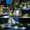 Solar Spot Lights Outdoor with 60 LED & Auto On/Off, 4 Pack Solar Lights Outdoor Waterproof IP68 with 3 Lighting Modes, 2-in-1 Solars Landscape Light for Outside, Garden, Yard(Cool White)