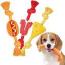 FOFOS Dog Chew Toys for Aggressive Chewers, 3 Pack Rubber Dog Rope Toys, Tough Toys for Boredom Relief and Cleaning Teeth, Indestructible Tug of War Toys for Small Medium Dogs