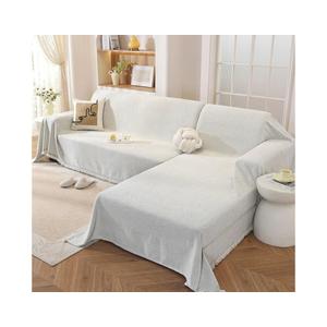 OstepDecor Sectional Couch Covers 2 Pieces, L Shaped Couch Cover Blanket, Sectional Sofa Cover Washable, Chaise Lounge Sofa Slipcovers Pet Furniture Protector for Dogs (71"x118"+71"x118", Beige )