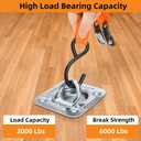 Covzoe 4 Pack Recessed D-Ring Tie Down Anchor Kit, 6000 Lbs Capacity Heavy Duty Trailer Floor Tie Downs, High Strength Surface Mount Hooks for Deliveries Cargo Truck Flatbed Pickup