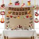 17Pcs Derby Decorations Banner Set Include NO DIY 3Pcs Horse Party Banner 12Pcs Horse Racing Decorations Hanging Swirls and 2Pcs Hanging Garland Decor for Run for The Roses Derby Party Decor Supplies